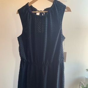 Target Dress. NWT. Black with textured detail and back cutout.